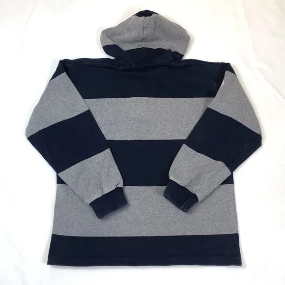 Villanova Lacrosse Barbarian Hooded Striped Rugby Long Sleeve #17 Mens Large - Picture 2 of 13